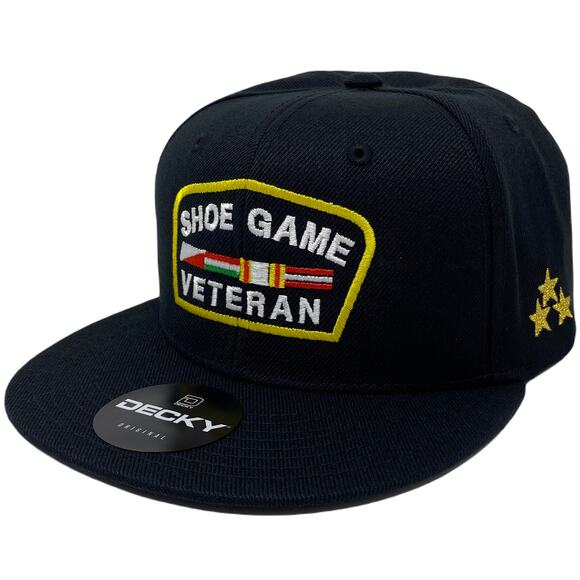 Shoe Game Veteran Snapback Hat All Black - Picture 3 of 9